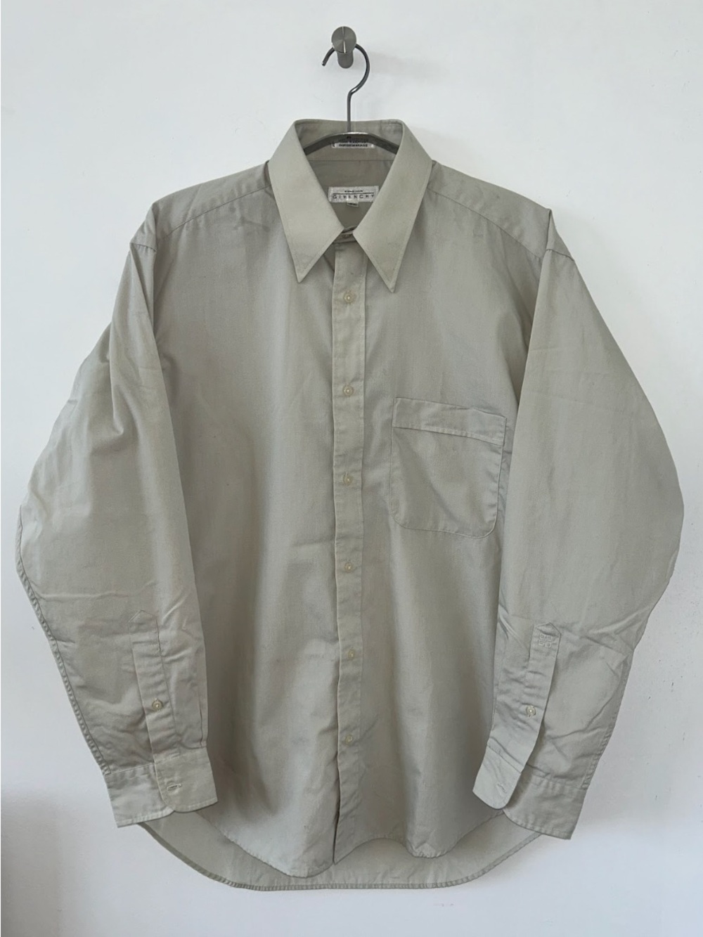 Givenchy Men's Long-Sleeve Dress Shirt in Light Beige